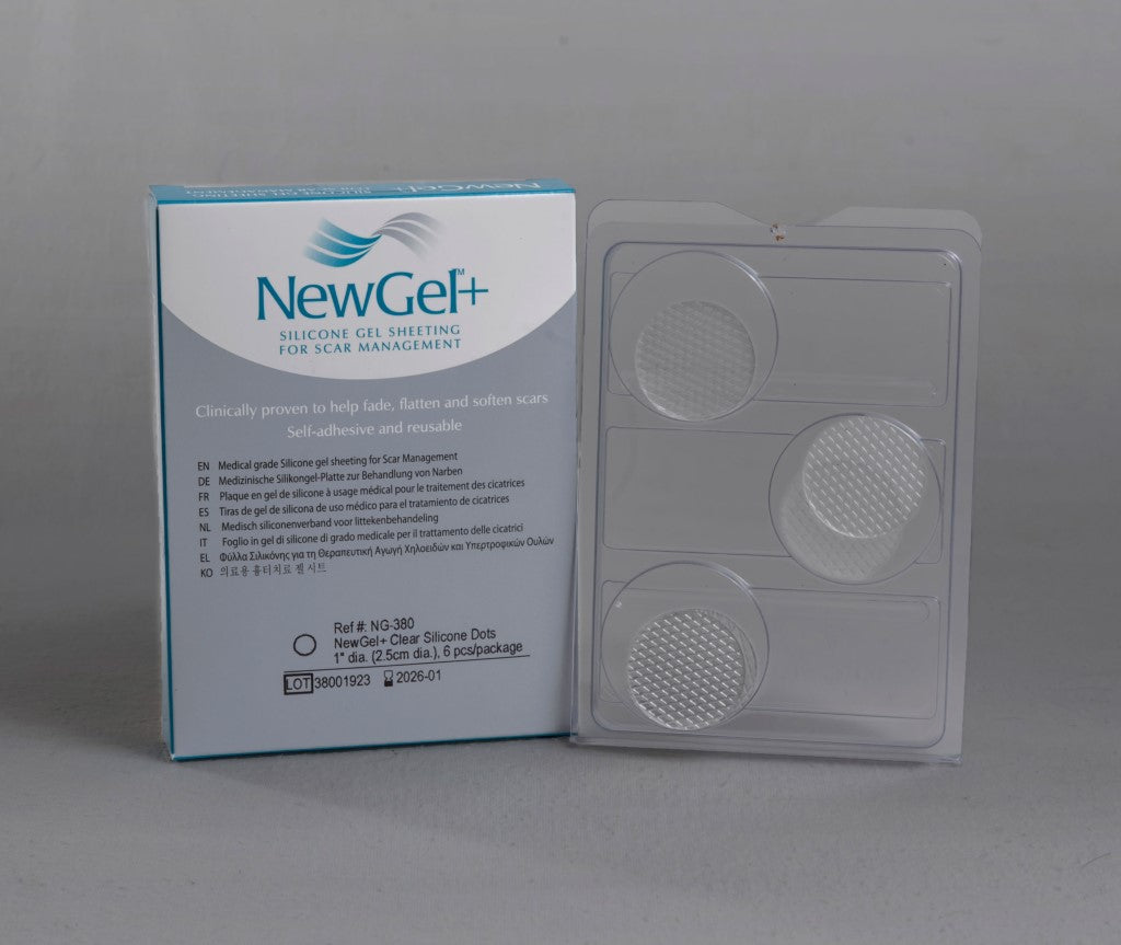 NewGel+ Clear Silicone Dot 6pcs/pack 2.5 cm diameter