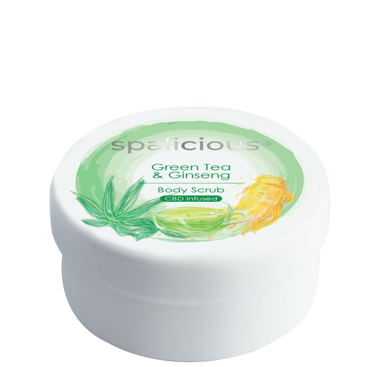 Spalicious CBD Infused With Green Tea & Ginseng Scrub