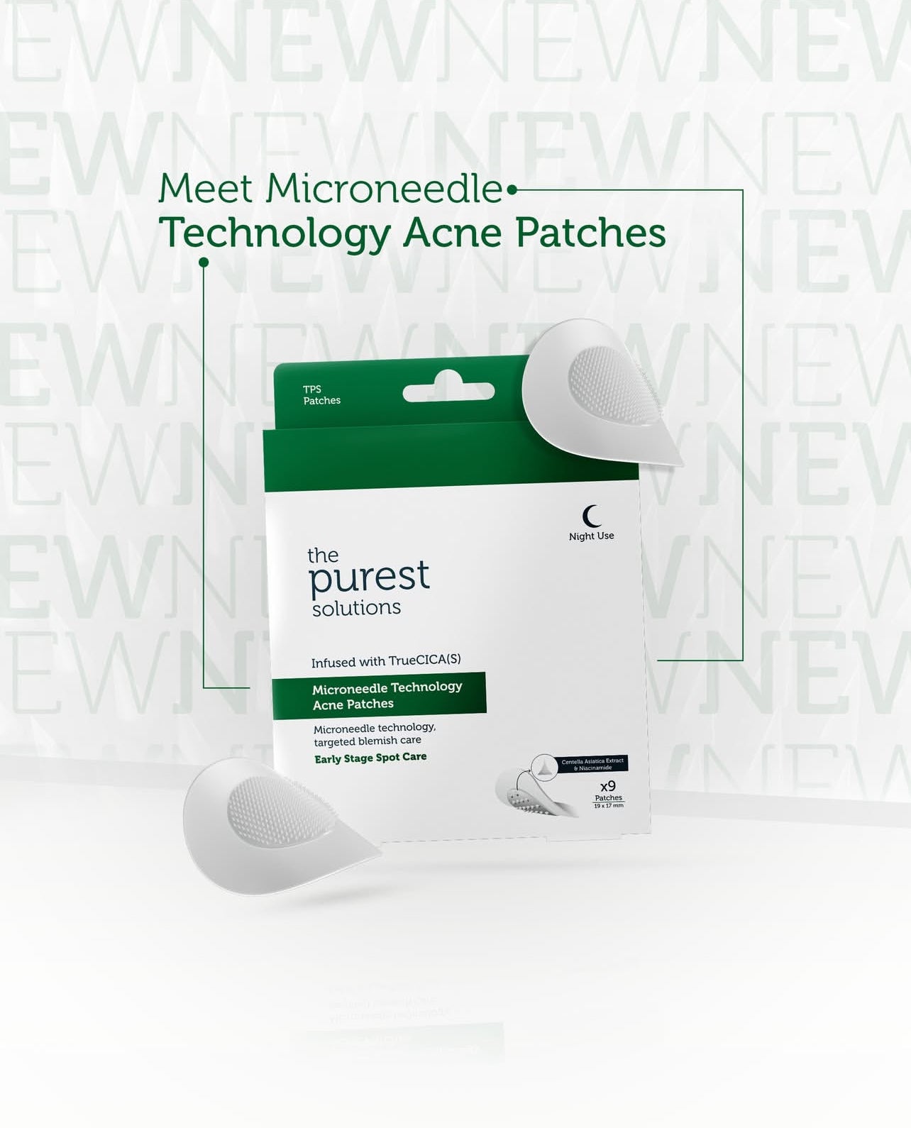 Microneedling Technology Acne Patch, Anti-Spot Patch, Microneedle Acne Band, 9 Pieces