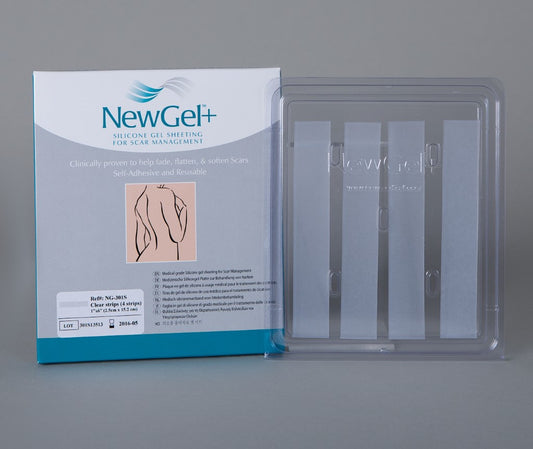 NewGel+ clear silicone strips 4pcs 2.5x15.2cm