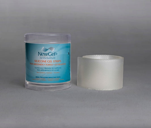 NewGel+ Clear silicone abdomen sheet straight 1pc 5.1x61 cm